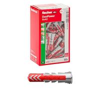 Fischer Chevilles DuoPower 8 x 40 mm – Lot de 100 – mur plein, brique perforée, cloison sèche