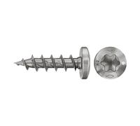 fischer Lot de 200 vis à aggloméré PowerFast II PTF 3,5 x 16 A2 200 - Tête demi-ronde - Emplacement étoile intérieure TX - Filetage complet - Acier inoxydable A2 - Pour raccords métalliques et bois