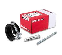 Fischer Lot de 30 colliers de serrage FGRS 15-19 gvz, lot de 30 pièces : 10 colliers de serrage FGRS 15-19, 10 vis à double filetage STST8x80, 10 chevilles universelles UX10x60, numéro d'article