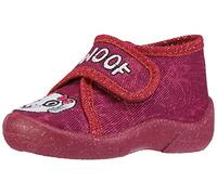 fischer Mädchen-Klett-Hausstiefel, Chaussons pour Fille - Rouge - Rot (325 brombeer), 20 EU