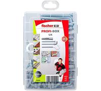 fischer - Master-Box de chevilles universelles UX - 118 pièces / 50 chevilles UX 6x35 R, 25 UX 8x50 R, 20 vis 4,5x60, 15 vis 5x70, 4 crochets à angle droit 5,5x70, 4 crochets rond 5,5x80