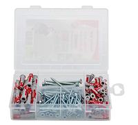 fischer - Masterbox de 80 chevilles bi-matière et multi-matériaux DUOPOWER avec 80 vis / 50 DUOPOWER 6x30, 30 DUOPOWER 8x40, 50 vis 4,5x40 et 30 vis 5x60