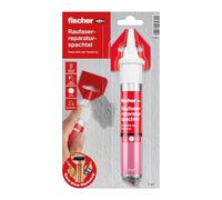 fischer Mastic de réparation pour papier peint ingrain, 70 ml, mastic avec grain de papier ingrain pour fissures et trous, pâte pour réparer les murs en papier ingrain, blanc vieilli