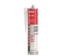 fischer - Mastic d'étanchéité Flex MS blanc à élasticité permanente pour les joints de dilatation - 1 cartouche de 290 ml avec canule