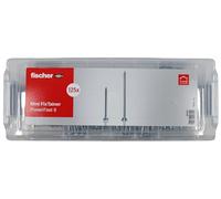 fischer Mini FixTainer PowerFast II Vis pour panneaux d'aggloméré, boîte d'assortiment pré-triée avec 125 vis, tête fraisée, panhead, filetage partiel, filetage complet et entraînement TX - Kit