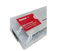 fischer MiniFIXtainer FPF II CTP BC Kit de vis à bois avec jeu d'embouts, universellement utilisables dans les bouchons, bois tendre/bois dur/aggloméré, avec petites distances de bord, composants