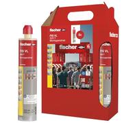 fischer Mortier de montage FIS VL 300 T en lot de 6 cartouches de 300 ml - Mortier d'injection résistant aux intempéries pour des ancrages fiables dans le béton fissuré et la maçonnerie