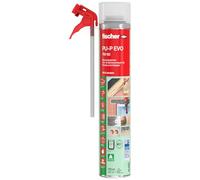 fischer Mousse de polyuréthane à faible monomère PU-P EVO 750 B2, mousse de remplissage et d'isolation à faible monomère avec adaptateur combiné pratique, imperméable à l'air, haute isolation
