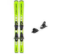 Fischer - Pack Ski Rc4 Race Jr Jrs (100-120) - 110 + Fs4 Gw Ca Jrs Br.80 Black Yellow - Ski