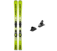 Fischer - Pack Ski Rc4 Sti Twin Powerrail - 177 + Rs10 Gw Powerrail Br.78 Solid Black Flash Yellow - Ski