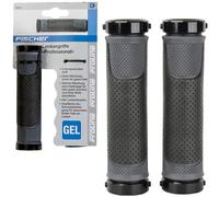 Fischer Paire Poignées Vélo Gel 22 cm Droit Antidérapant VTT eBike MTB Noir