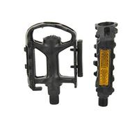 Fischer Pédales de VTT en Plastique, compatibles avec Tous Les Types de vélos, antidérapantes, avec réflecteurs, Noir