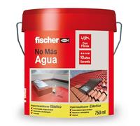 fischer - Peinture imperméabilisante (seau 1 kg) rouge avec fibres, résistante à l'eau et à l'extérieur