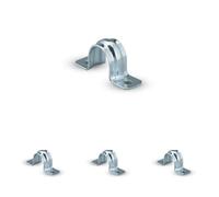 fischer - Pontet demi-lune BSMD 16 pour la fixation de câbles et tuyaux/Boite de 50 (Lot de 4)