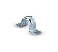 fischer - Pontet demi-lune BSMD 28 pour la fixation de câbles et tuyaux/Boite de 25