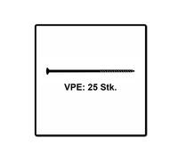 Fischer Power-fast Ii Fpf Ii Vis À Bois Aggloméré 6,0x260 Mm, 25 Pcs., Tête Fraisée, Empreinte Torx, Filetage Partiel, Zingué Et Passivé Bleu ( 670470 )