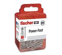fischer Power-Fast Lot de 20 vis spéciales pour bois 3,5 x 30 mm pour vis à bois, raccordement de bois massif ou fixation de pièces au bois