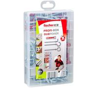 fischer - Profi-Box Cheville tous matériaux DuoPower + crochets/Assortiment de 70 pièces