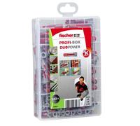 FISCHER - Profi-Box chevilles tous matériaux DuoPower - 60 chevilles 6x30 mm - 60 chevilles 8x40 mm et 12 chevilles 10x50 mm