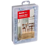fischer - Profi-Box de 112 vis à tête fraisée / 60 vis SK 4,5x40 PZ2, 40 vis SK 5x55 PZ2 et 12 vis de sécurité 7x69 TX40 (rondelles intégrées) à tête hexagonale
