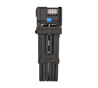 FISCHER PROTEC Plus+ FN110 Antivol pliable pour vélo avec serrure à combinaison, manipulation pratique, recouvert d'un matériau souple, avec support, noir, 1 pièce
