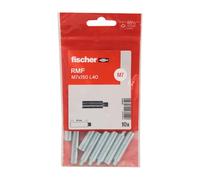 Fischer - Rallonges pattes à vis - 10 rallonges patte à vis 7 x 150 - Mâle Femelle - Longueur 40 mm -