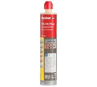 fischer - Résine vinylester Polyvalente FIS V Plus 300 ML sans styrène pour béton fissuré, béton Non fissuré et maçonnerie / 1 Cartouche 300 ML + 2 becs mélangeurs FIS Mr Plus