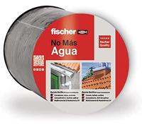 fischer - Ruban en caoutchouc butyle imperméable auto-adhésif 10 x 10 cm pour toit, réparer les gouttières, tôles, canalisations, canalisations Gris