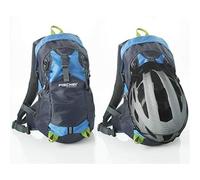 Fischer Sac à dos 15L sport noir avec filet pour casque, housse pluie & support d'hydratation