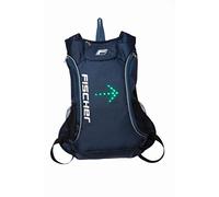 FISCHER Sac à Dos avec Fonction Clignotante pour vélo, Scooter électrique, Scooter et Loisirs, Clignotants LED pour Plus de sécurité, visibilité jusqu'à 15 Heures, 16 litres
