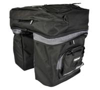 FISCHER Sacoche pour porte-bages de vélo, 3 sacs, noir