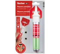 fischer SCLM Mastic mural blanc Répare les murs pour boucher les trous et les bosses murales, avec spatule incluse pour une application facile, Blanc, 70 ml