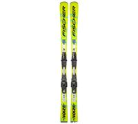Fischer Rc4 Noize St Yellow Superflex + Rc4 Z12 Gw Powerrail 85 [f] Alpine Skis Pack Jaune 160 Homme,Femme