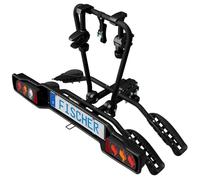 FISCHER SmartLine Porte-vélos d'attelage pour 2 vélos jusqu'à 50 kg de Charge utile - pour attelage de remorque - Pliable - Partiellement monté - avec Protection de Cadre intégrée
