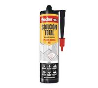 fischer - Solution de receveur de douche, applicable avec pistolet en silicone, caractéristiques avancées par rapport au silicone blanc, offre un revêtement imperméable définitif. Blanc (290 ml)