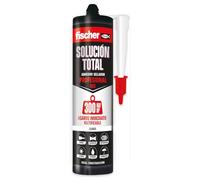 fischer - Solution totale professionnelle 300 kg | Colle forte | Adhésif et mastic MS polymère | Ultra collée et scellée | Usage intérieur et extérieur | Peint et résistant aux chocs | 290 ml | Blanc