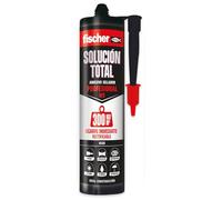 fischer - Solution totale ultra adhérente 300 kg | Colle forte | Adhésif et mastic MS polymère | Usage intérieur et extérieur | Peint et résistant aux chocs | 290 ml | Noir