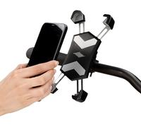 Fischer Spider Support de Smartphone pour vélo, sécurise Le Smartphone de Tous Les côtés, Rotation à 360°, Facile à Monter, Noir, 1 pièce