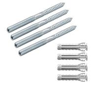 Fischer STS 567615 Kit vis double filetage M8 x 90 avec cheville SX Plus, pour fixation colliers sur maçonnerie ou directement sur bois, empreinte torx, hexagone intégré,