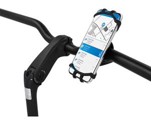 Fischer Support de Smartphone pour vélo en Silicone à 360 °, sécurise Le Smartphone de Tous Les côtés, pour vélo et Moto, Facile à Monter, Noir, 1 pièce