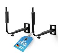 Fischer Support Mural pour Coffre de Toit, Support en métal, avec matériel de Montage, Rangement Peu encombrant pour Garage et Cave, Polyvalent, Charge maximale 40 kg, Noir