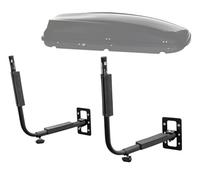 Fischer Support Mural pour Coffre de Toit, Support en métal, avec matériel de Montage, Rangement Peu encombrant pour Garage et Cave, Polyvalent, Charge maximale 40 kg, Noir