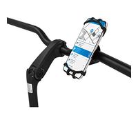 Fischer Support Universel pour téléphone Portable pour vélo et Scooter - Rotation à 360° - pour Smartphones de 3,5 à 6,5" - Noir