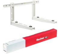Fischer Étagères Climatiseur d'extérieur Standard avec 1 Support KLIMA Strong, 4 Chevilles en Nylon SX 12 BM, 4 vis Te, 4 Rosettes, 521762, Blanc