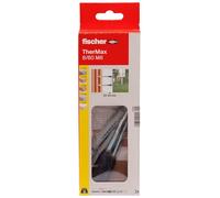 fischer Système de montage à distance Thermax 8/80 M6 (2) pour matériaux isolants, chevilles isolantes pour la fixation de charges légères dans les systèmes composites d'isolation thermique, avec filetage de connexion M6 noir à cône anti-froid