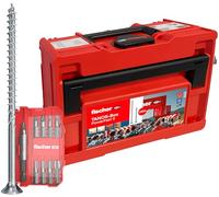 fischer Tanos-Box PowerFast II Lot de 1801 vis pour panneaux d'aggloméré avec tête fraisée, intérieur Star TX, filetage complet et partiel, pour un traitement rapide et flexible, avec kit ProfiBit