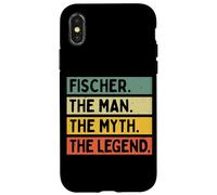 Fischer The Man The Myth The Legend Citation personnalisée Amusante Coque pour iPhone X/XS
