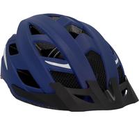 FISCHER Urban Plus Boston Casque de vélo pour Adulte avec feu arrière LED intégré, Taille L/XL, 58-61 cm, Bleu foncé