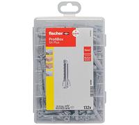 fischer - Valisette Profi-Box de 132 pièces Chevilles à Expansion et Multi-matériaux SX Plus (60 SX Plus 6x30, 60 SX Plus 8x40, 12 SX Plus 10x50) avec vis