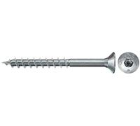 fischer - Vis à bois PowerFast II 3,0x45 Tête fraisée, empreinte TX, zingué blanc, filetage partiel/Boite de 500